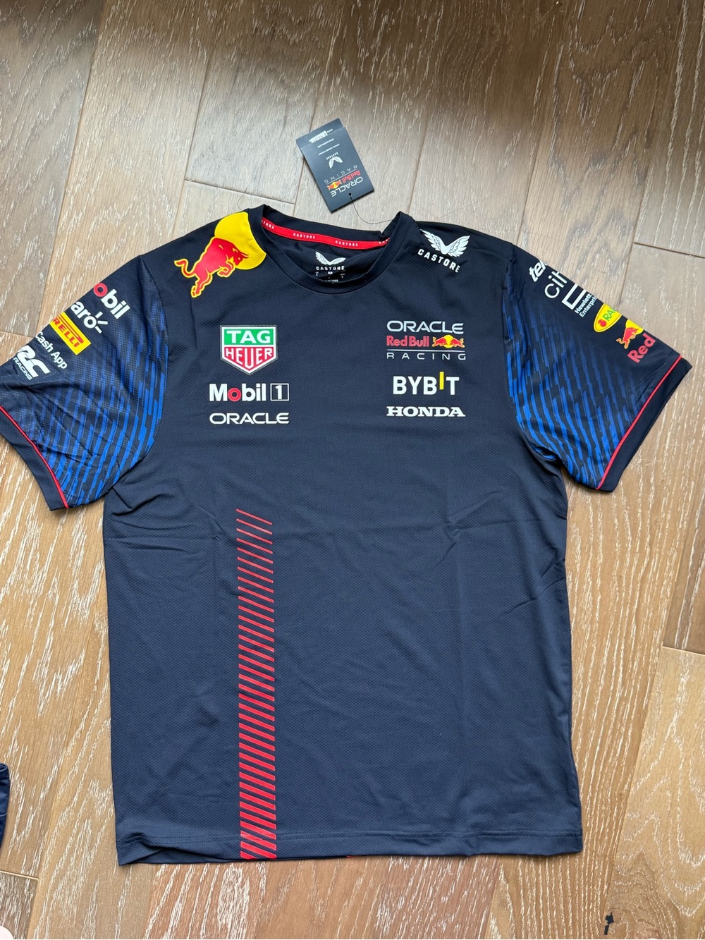 Castore Formula 1 Red Bull Racing Oracle Team Men’s Jersey Black with Blue Red